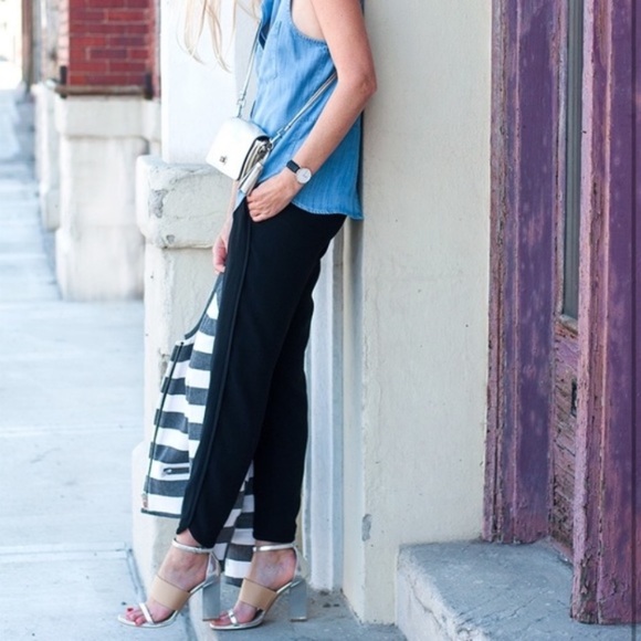 J. Crew Pants - J Crew Reese Pull On Pants in Black High Rise Elastic Waist Trousers Sz 6